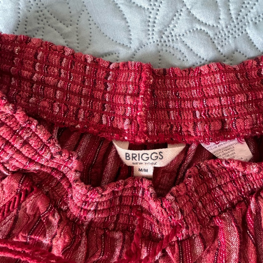 Briggs New York Red Elastic Waistband Shorts